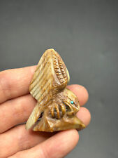 Zuni Fetish Stone Marble Carving Eagle Wilfred Cheama 2” picture
