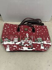 Disney Dooney & Bourke 2019 Christmas Holiday Mickey Minnie Shopper Tote Bag Red picture