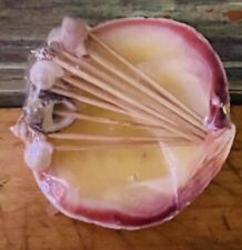 Vintage Shell Toothpick Holder With Toothpicks Hors DeVores Sealed picture