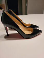 Christain Louboutin so kate black patent 85 heels EUC Authentic pigalle sz 37 picture
