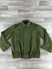 Vintage Hungarian Airforce Jacket Mens Surplus Green Metal Buttons Front Pockets picture