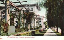 Vintage Postcard 1909 Pergola Maryland Hotel Buidling Pasadena California CA picture