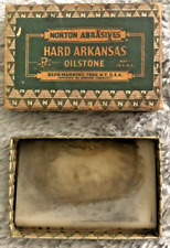 Vintage NORTON Hard Arkansas Oilstone ROUND SLIP EDGE HS 3 with Box picture