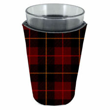 Flannel Plaid Pattern Pint Glass Coolie; Buffalo Check picture