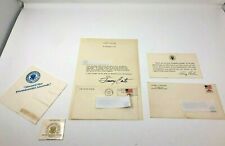 President Jimmy Carter Signature Autograph Air Force One Napkin, matchbook Lot picture