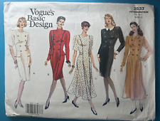 Vogue 2533 Basic Design Pattern Dress Skirt Options Size 18 20 22 UNCUT 1990 VTG picture