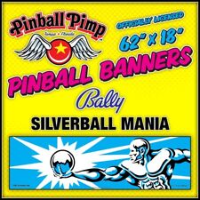 Bally SILVERBALL MANIA PINBALL BANNER • Officially Licensed - Sewn Vinyl Banner picture