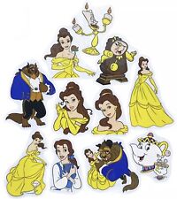 BEAUTY AND THE BEAST BELLE Stickers Large Waterproof Disney Princess Lot 11 PCS picture