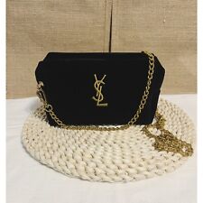Yves Saint Laurent  YSL black gold Makeup cosmetic Bag Pouch clutch Corssbody picture