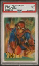 1995 Fleer Ultra Spider-Man ClearChrome #9 Spider-Man PSA 9 Mint Graded Insert picture