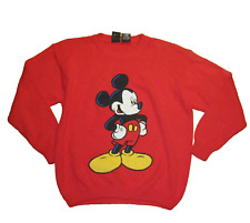 NWT Mickey Mouse Disney Pullover Sweater Sz M embroidered picture