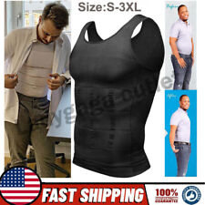Mens Slimming Body Shaper Belly Chest Compression Vest Girdle T-Shirt Tank Top picture