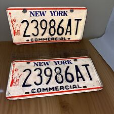 1990s New York License Plate PAIR Liberty Commercial Truck #23986AT picture
