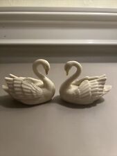 Lenox Small Bone China  SWANS w/24 Karat Gold Accented COA /Set of 2 picture