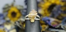 opal fossil conch amulet ring picture