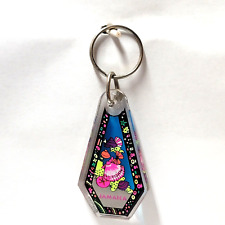 Vintage 90s Keychain Jamaica Seashells Beach Double Sided Key Ring Chain 1990s picture