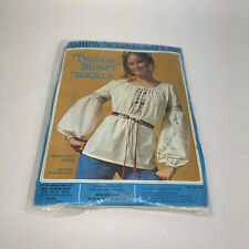 Vintage Bucilla Fashion Needlecraft Kit Peasant Blouse Top 8595 One Size S M L picture