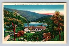Waynesboro VA-Virginia, Sherando Lake, Forest Camp Lodge, Vintage Postcard picture