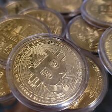 4x Gold Bitcoin Commemorative Cryptocurrency Physical Crypto coins mining BTC picture