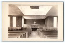 c1910's St. Mark Church Interior View Burlington VT Antique RPPC Photo Postcard picture