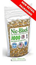 NIC-BLOCK  Cigarette Filters Bulk Wholesale 1000 FILTERS TIPS & FREE CARRY CASE picture