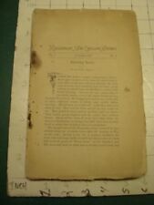 Original Magazine of New England History OCT 1893 no covers, removed, un bound picture