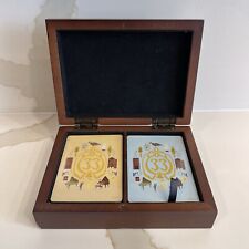 New Club 33 Disneyland Wooden Box with 2 sets of Playing Cards in Wrapper picture