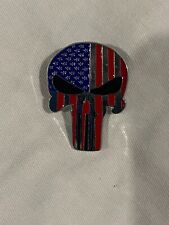 Pin Enamel Punk Style American Flag Skull Shape Size 1
