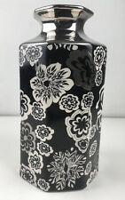 Missoni For Target Silver Black Floral 10.5” Vase picture