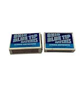 2 Lot Vintage Ohio Blue Tip Strike Anywhere Kitchen Matches. 1977 picture