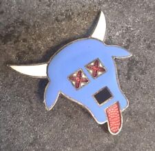 A Augis Lyon Lapel Pin Collector Blue Bull X Eyes One Of A Kind picture