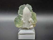 Gorgeous Green Fluorite on Quartz - Huanggang Mine, China picture