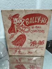 Bally-Hi Hi-Ball Coasters Vintage Original Box Rubber Breasts Drink Up 1950’s picture