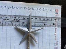 1-Large Solid Silver Painted Star for Ceramic Christmas Trees 2.5
