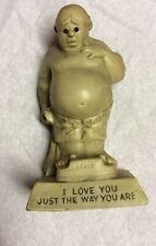VTG R & W Berries Co. I love you just the way you are Man On Scale Figurine 1970 picture