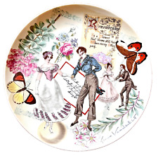Gloria Vanderbilt LORD & LADY REMEMBRANCE Porcelain Signature Plate 1977 Japan picture