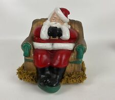 Vintage Sleeping Santa Claus Chalkware 1940’s With Fringe picture