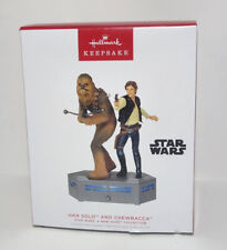 Hallmark Keepsake Star Wars Han Solo & Chewbacca Light Sound Christmas Ornament picture