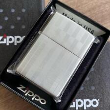 ZIPPO Lighter 2002 vintage vertical stripes Silver ZIPPO Lighter 2002 vintage picture
