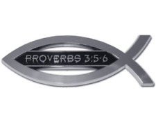 proverbs 3:5-6 christian chrome emblem auto emblem decal usa made picture