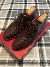 Salvatore Ferragamo mens dress shoes maroon size 10.5 D oxfords wingtip picture
