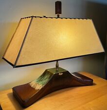 Vintage Royal Haeger Ceramic Lamp Fiberglass Shade Mid Century Lighting Modern picture