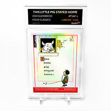 THIS LITTLE PIG STAYED HOME Denslow's 5 Little Pigs GleeBeeCo Card #T5AF-L /25 picture