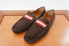 Bally Pearce Mens Size 12 Shoes Brown Suede Slip On Loafers Moc Toe Driver Flat picture