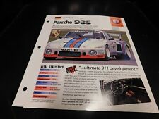 1976-1981 Porsche 935 Martini Racing Spec Sheet Brochure Photo Poster picture