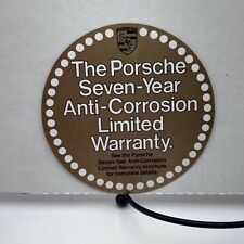 1981 Porsche Anti-Corrosion Warranty Decal Sticker Restoration Collector picture