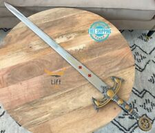 Handmade Templar Knight Sacred Holy Longsword Ornate Full Length Steel Sword picture