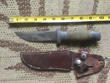 Vintage WW2 Theater Made Combat Fighting Utility Knife With Sheath  picture
