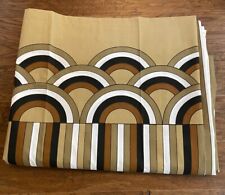 VTG Vera Neumann Fitted Sheet 70's Retro Brown Stripes Arches Double Full picture