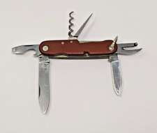 Vintage Wenger Tahara 82mm Swiss Army Knife Fibre Scales Six Blades Red picture